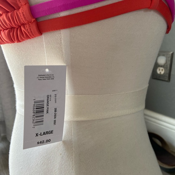 Sugar Beach pink and orange bikini top - Picture 3 of 8